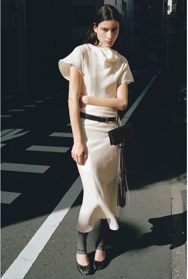 Mango midi jurk ecru - Foto 3
