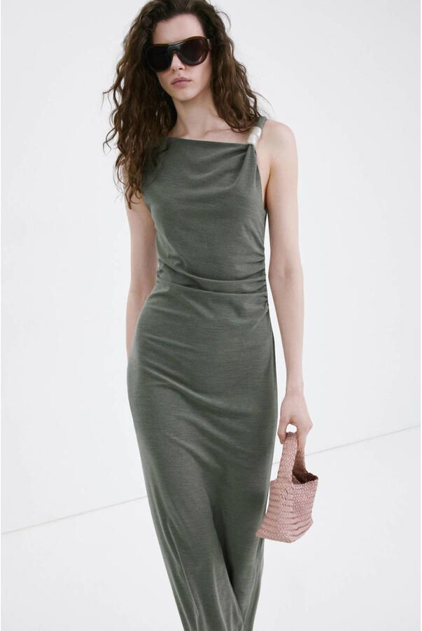 Mango midi jurk groen