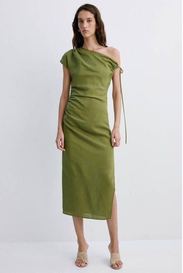 Mango midi jurk groen