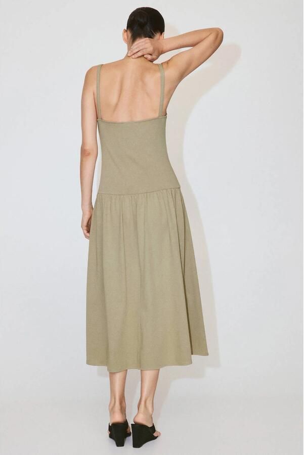 Mango midi jurk kaki - Foto 2