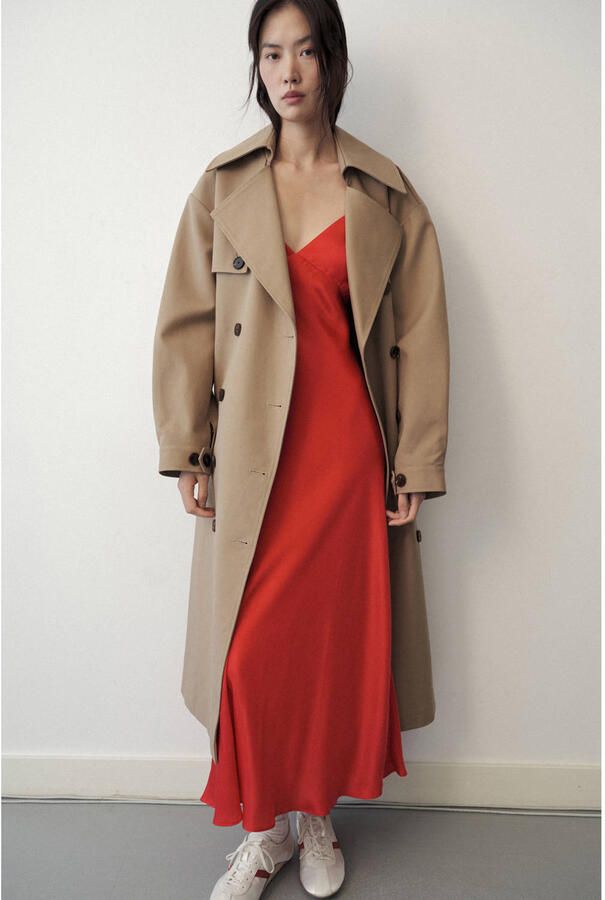 Mango midi jurk rood - Foto 3