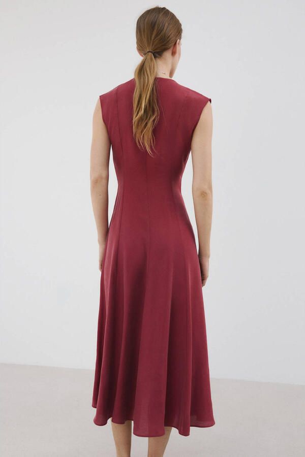 Mango midi jurk roze - Foto 2