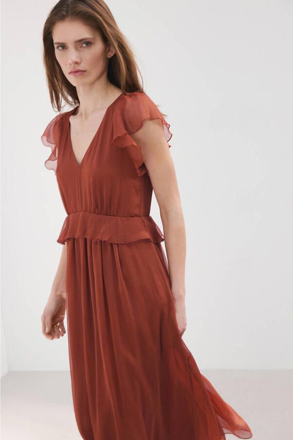 Mango midi jurk terra - Foto 2
