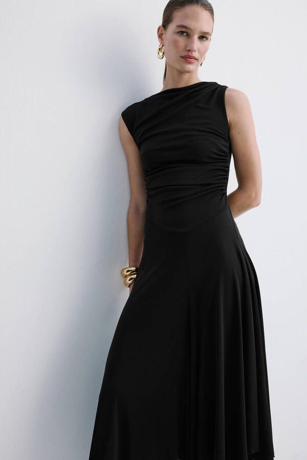Mango midi jurk zwart - Foto 3