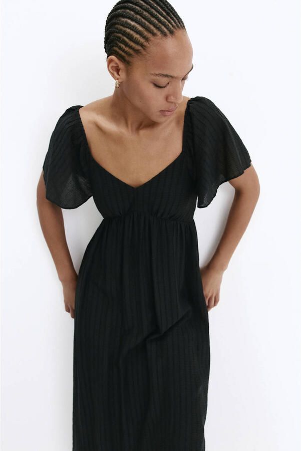 Mango midi jurk zwart