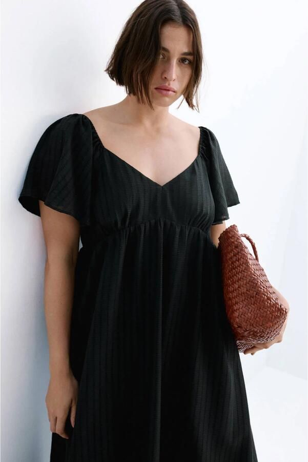Mango midi jurk zwart - Foto 3