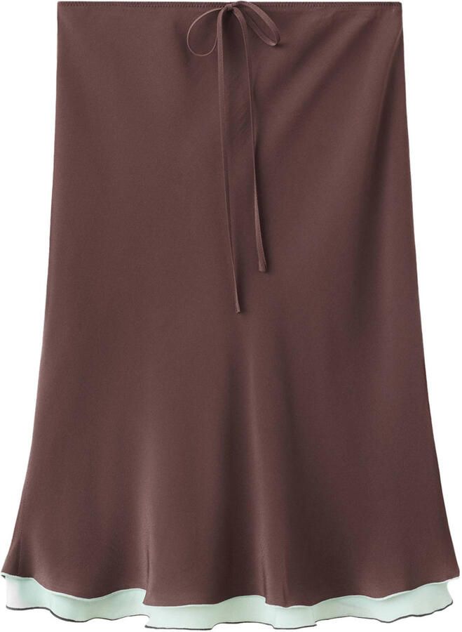Mango midi rok bruin - Foto 2