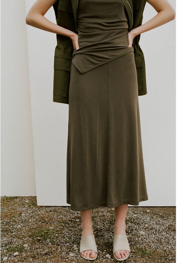 Mango midi rok kaki