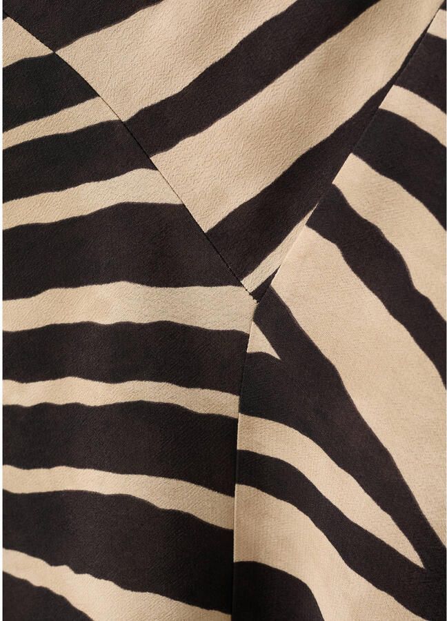 Mango midi rok met zebraprint beige - Foto 3