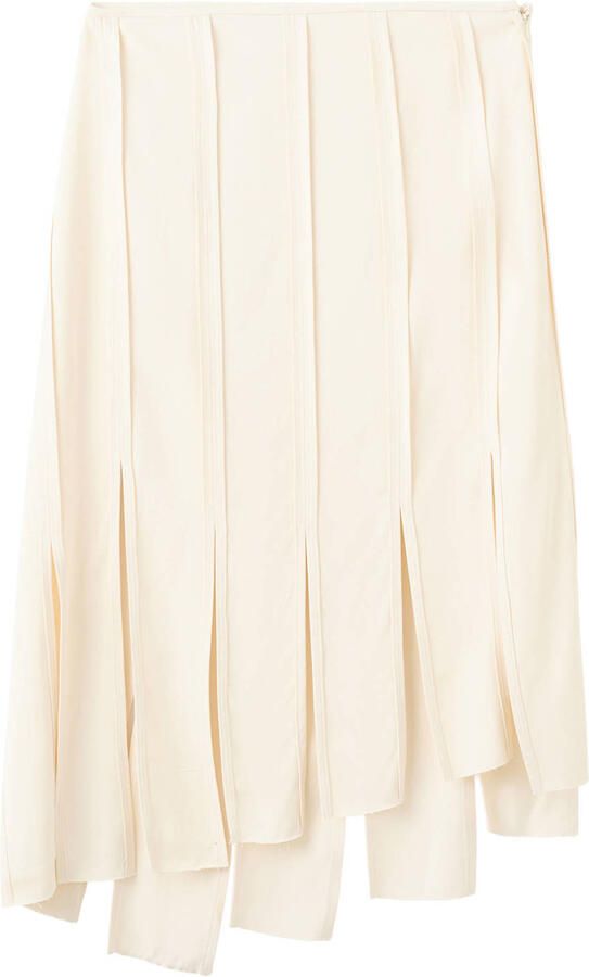 Mango midi rok plooirok ecru