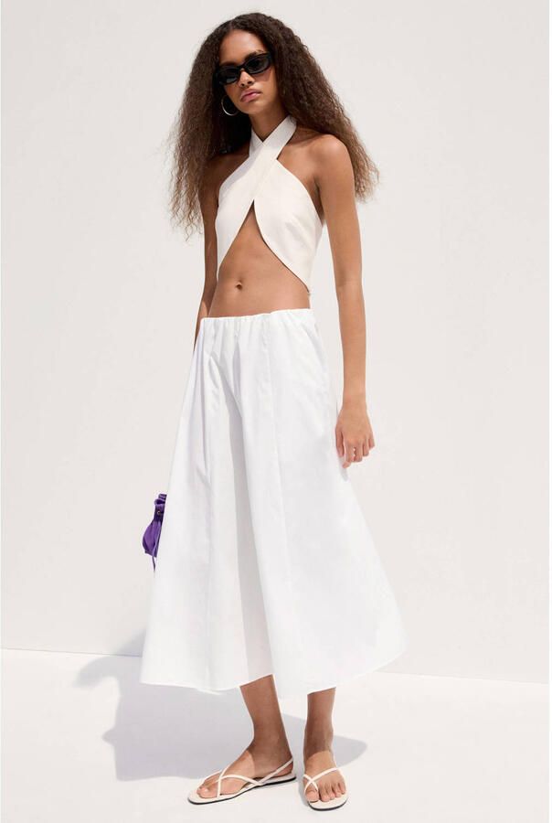 Mango midi rok wit - Foto 3