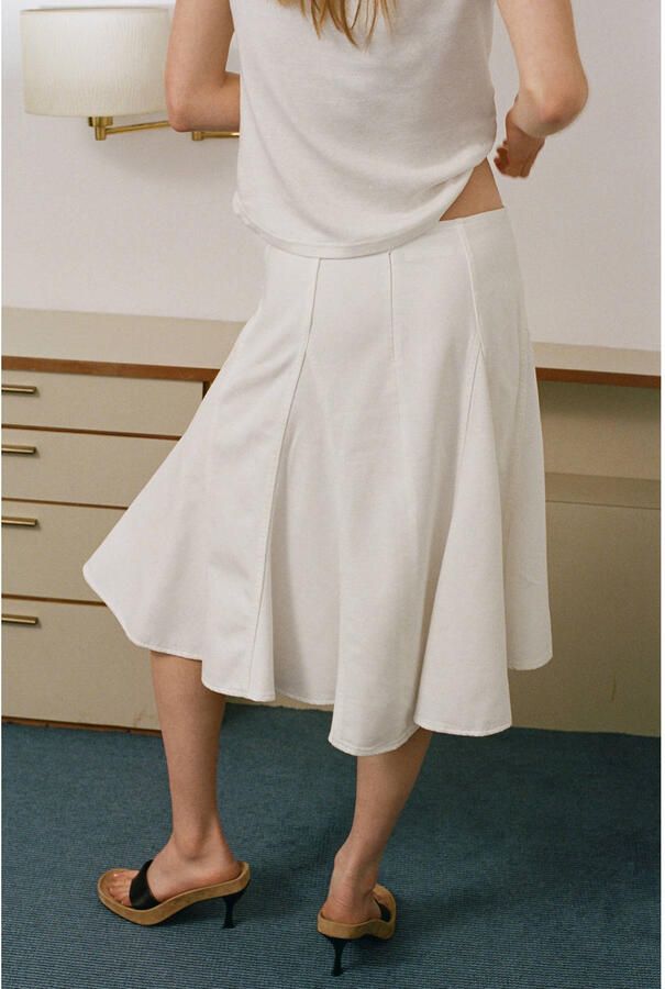 Mango midi rok wit