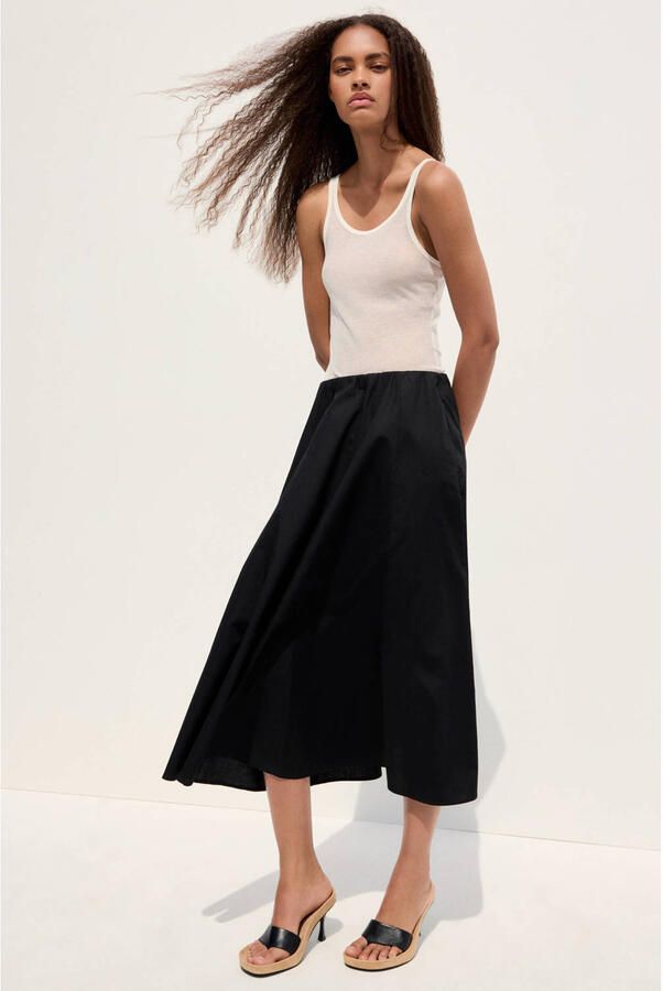Mango midi rok zwart - Foto 3