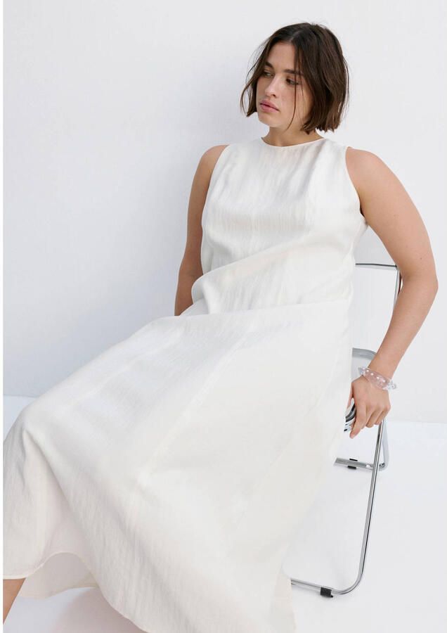 Mango midi zomerjurk beige - Foto 2