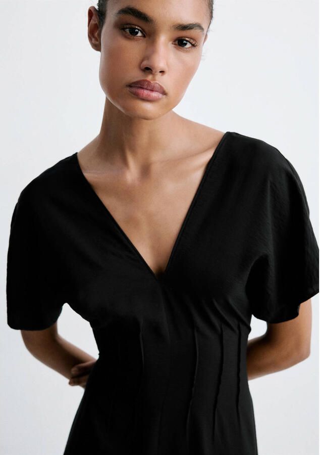 Mango midi zomerjurk zwart