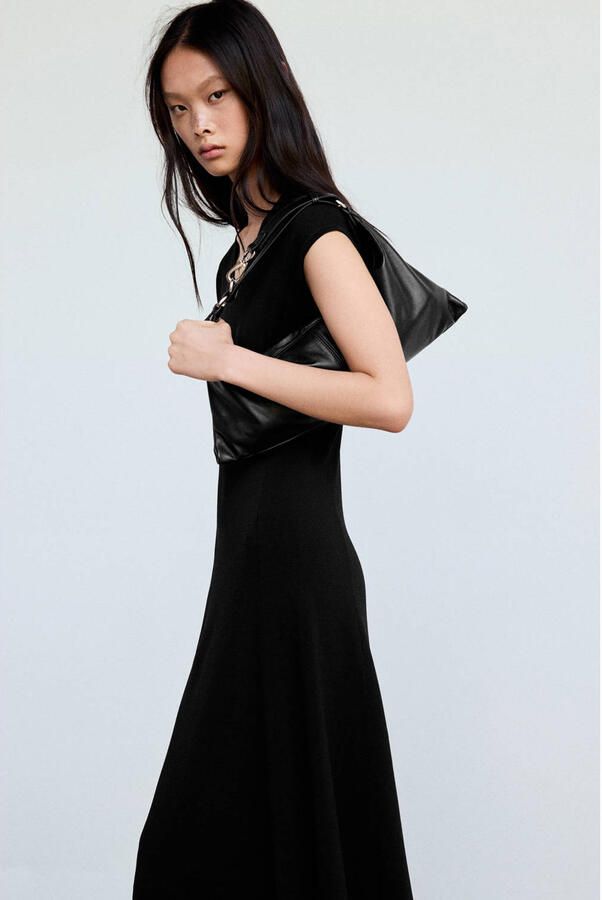 Mango midi zomerjurk zwart - Foto 3