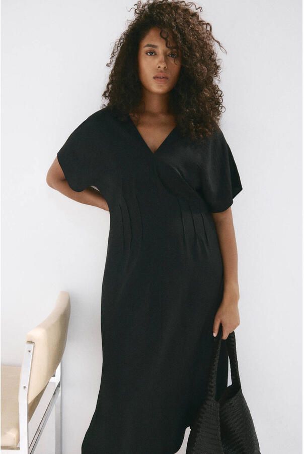 Mango midi zomerjurk zwart - Foto 3