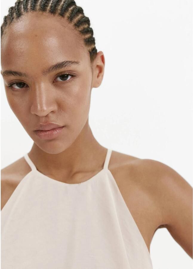 Mango mini halterjurk beige - Foto 2