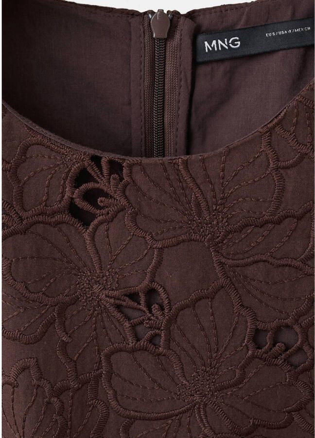 Mango mini jurk bruin - Foto 2