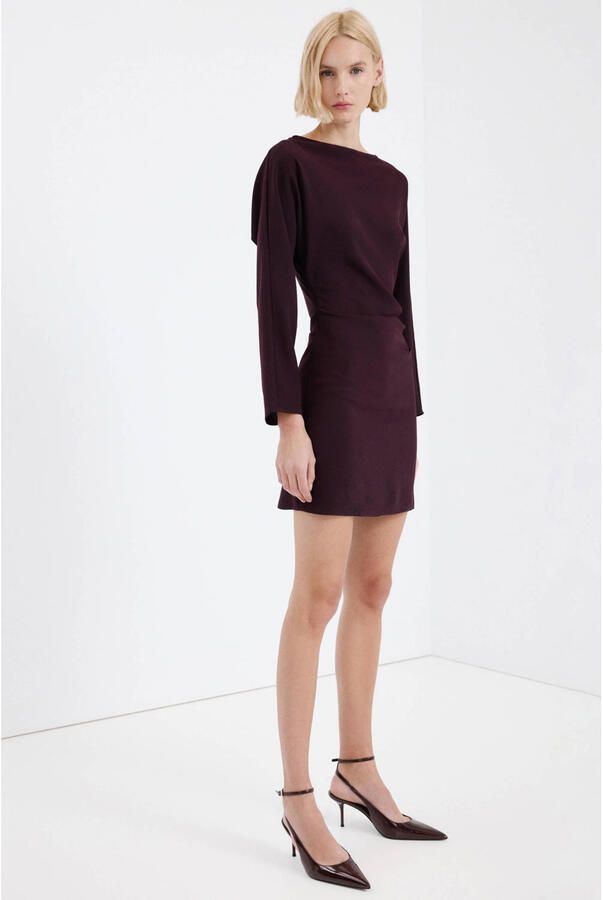 Mango mini jurk donkerrood