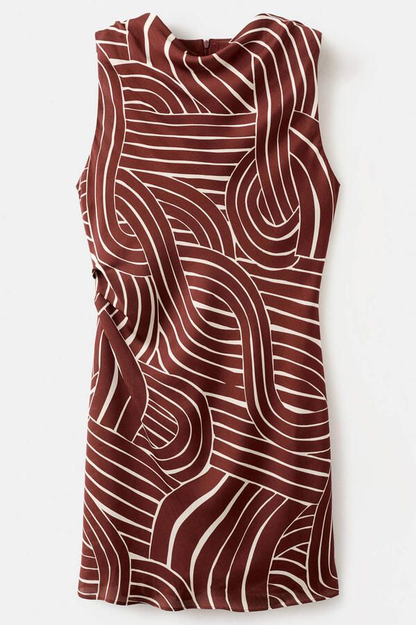 Mango mini jurk donkerrood - Foto 3
