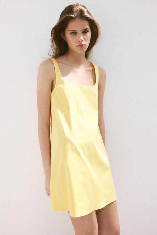 Mango mini jurk geel