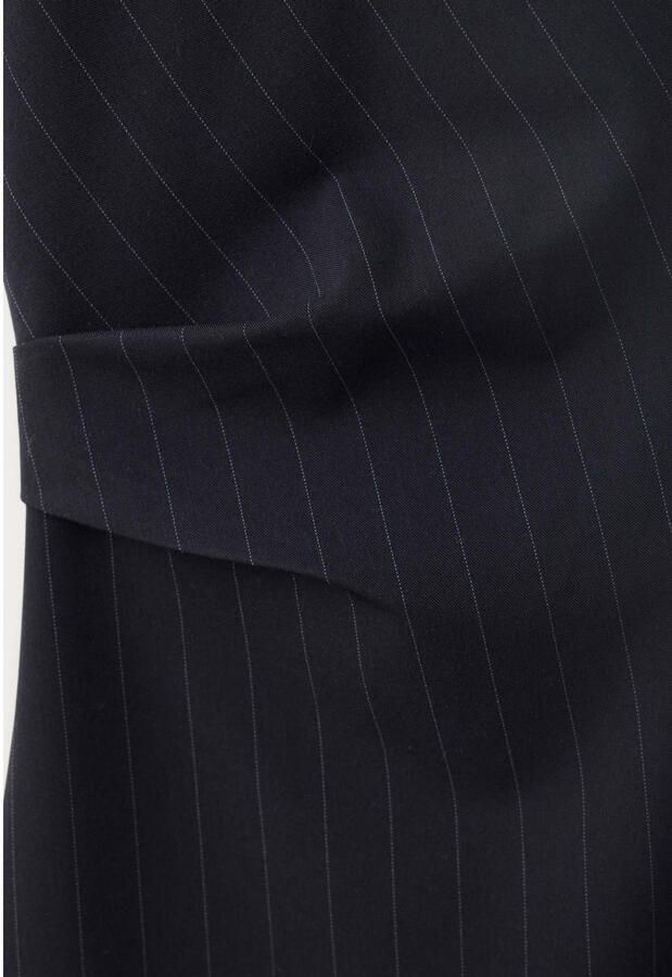 Mango mini jurk met krijtstreep donkerblauw - Foto 2