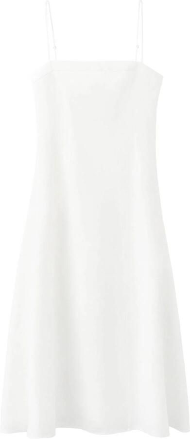 Mango mini jurk met linnen wit