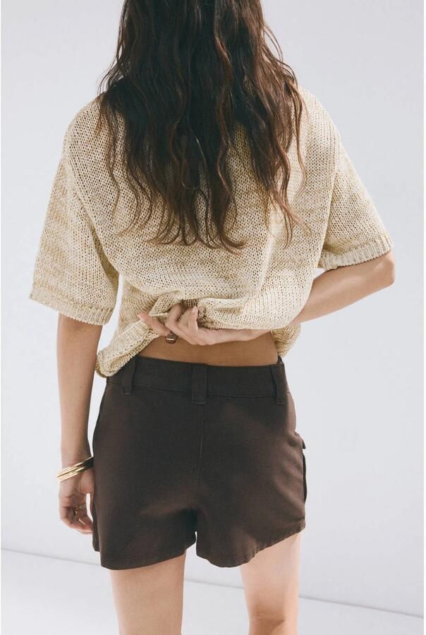 Mango skort bruin - Foto 3