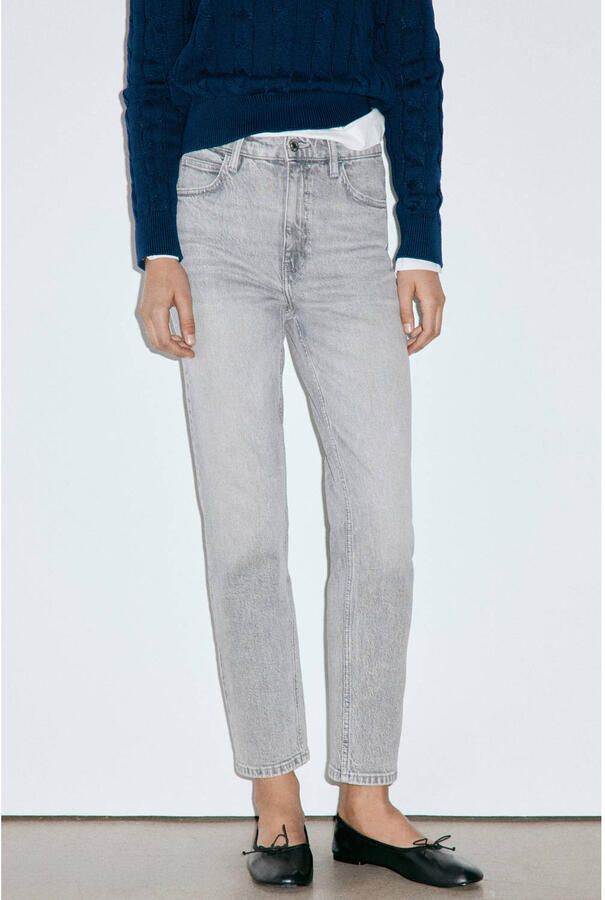 Mango mom jeans grijs denim