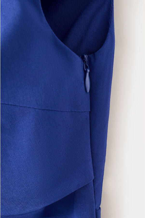 Mango off shoulder korte zomerjurk blauw - Foto 3