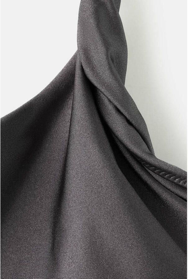 Mango one shoulder badpak grijs - Foto 3