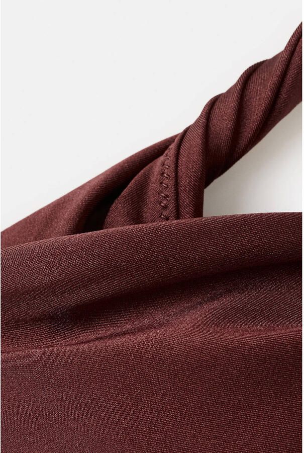 Mango one shoulder badpak roodbruin - Foto 2