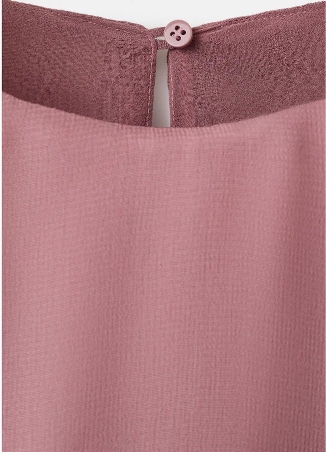 Mango one shoulder jurk lichtroze - Foto 2