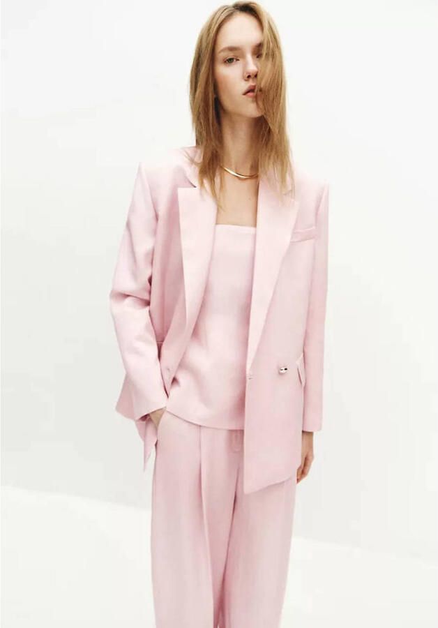 Mango oversized blazer lila