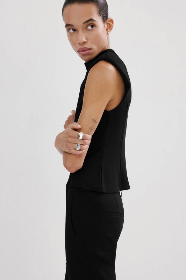 Mango peplum top zwart - Foto 3