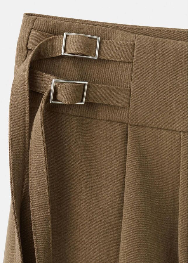 Mango plissé rok bruin - Foto 3