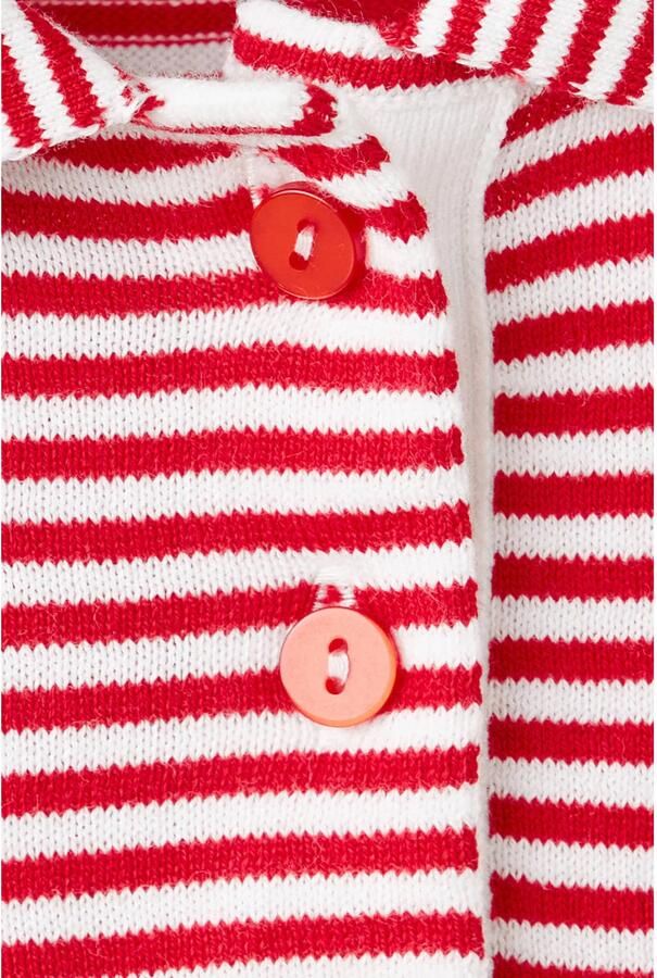 Mango polo met krijtstreep rood - Foto 3