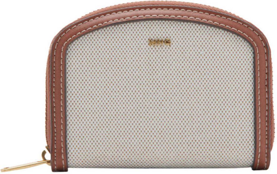 Mango portemonnee bruin beige