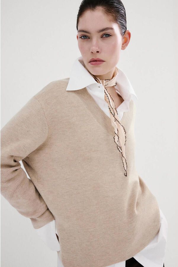 Mango pullover beige