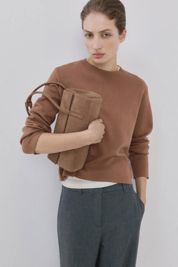 Mango pullover bruin