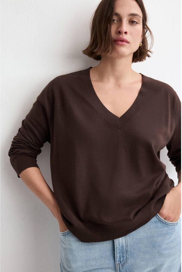 Mango pullover bruin