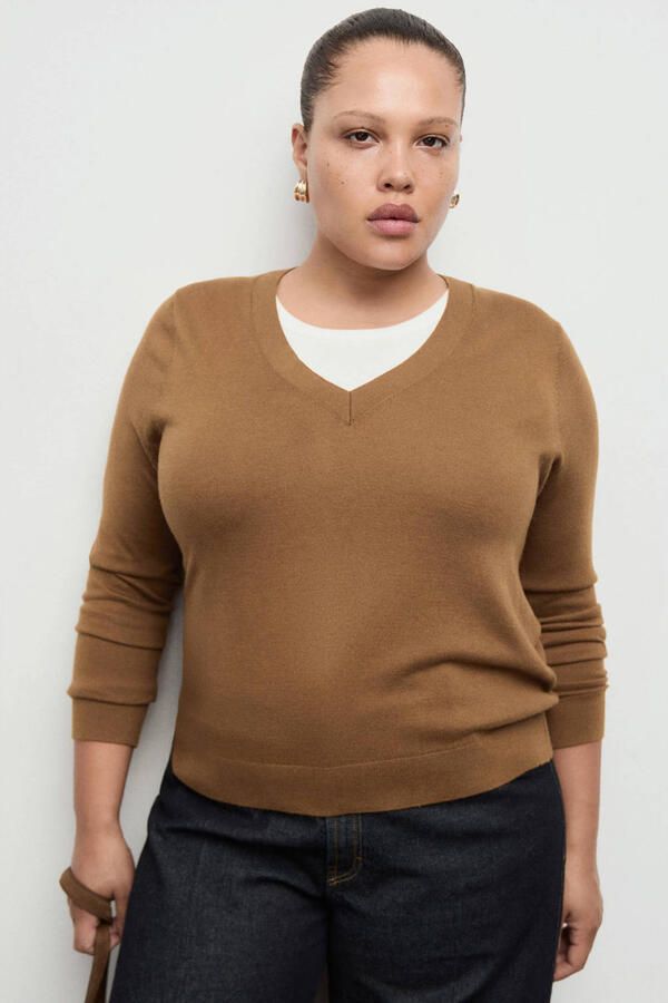 Mango pullover bruin