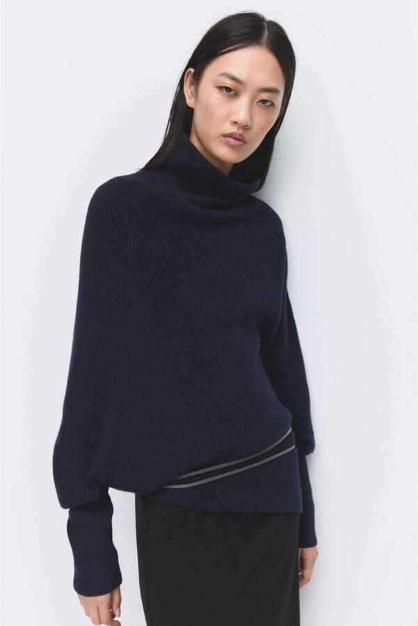 Mango pullover donkerblauw