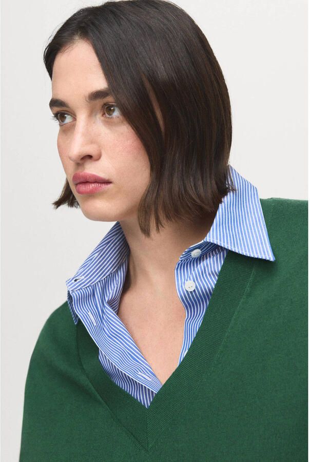 Mango pullover donkergroen - Foto 2