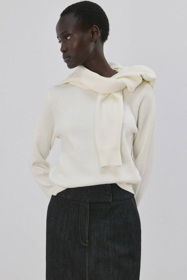 Mango pullover ecru