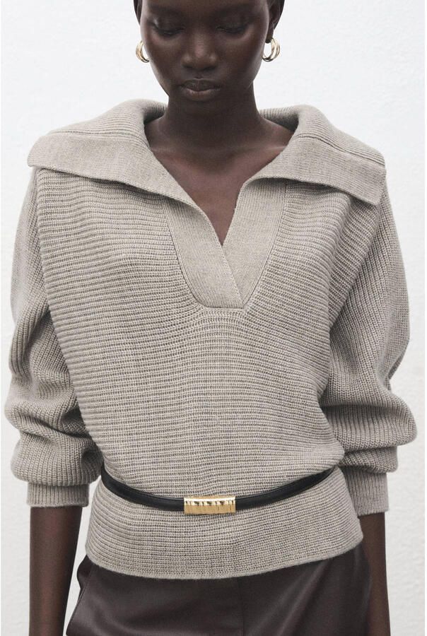 Mango pullover grijs