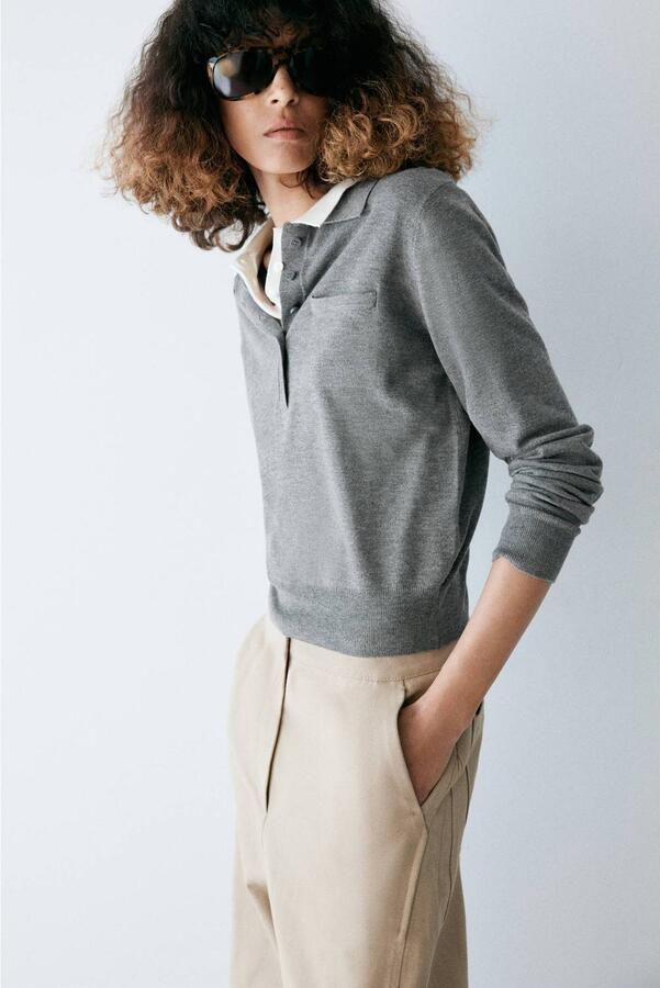 Mango pullover grijs - Foto 3