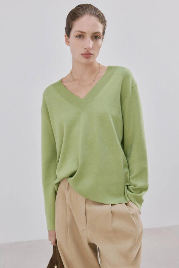Mango pullover groen - Foto 3