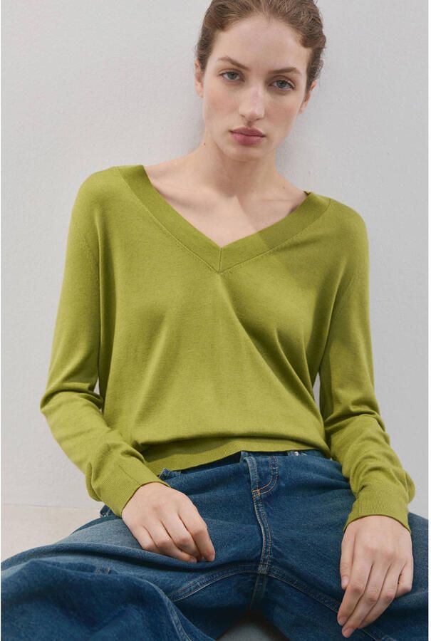 Mango pullover groen